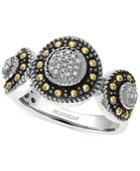 Effy Diamond Circle Ring (1/8 Ct. T.w.) In 18k Gold And Sterling Silver