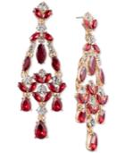 Anne Klein Gold-tone Stone And Crystal Chandelier Earrings
