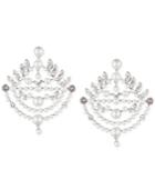 Givenchy Silver-tone Imitation Pearl And Crystal Chandelier Earrings