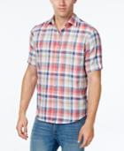 Tasso Elba Men's Big And Tall Plaid Short-sleeve Shirt, Classic Fit