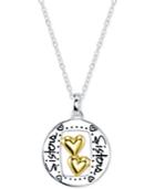 Unwritten Sisters Round Pendant Necklace In 14k Gold And Sterling Silver