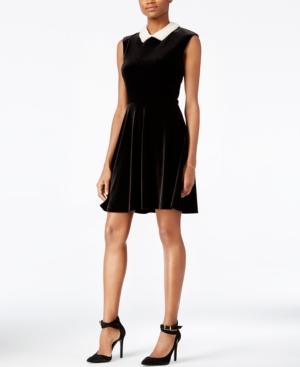 Betsey Johnson Velvet Fit & Flare Dress