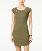 Planet Gold Juniors' Grommet T-shirt Dress