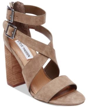 Steve Madden Women's Sundance Stacked-heel Dress Sandals