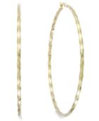 Twist Hoop Earrings In 14k Gold Vermeil, 80mm