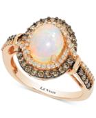 Le Vian Chocolatier Opal (1-1/5 Ct. T.w.) And Diamond (1/2 Ct. T.w.) Ring In 14k Rose Gold