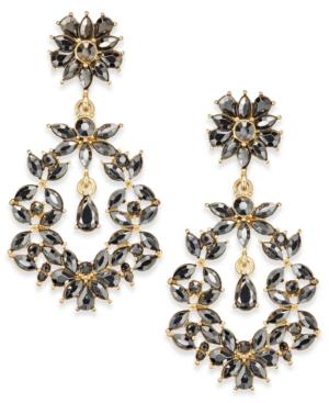 Inc International Concepts Gold-tone Laurel Crystal Chandelier Earrings, Created For Macy's