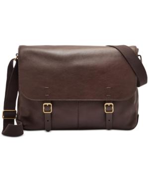 Fossil Men's Leather Haskell Messenger Bag
