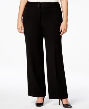 Tahari Asl Plus Size Straight-leg Trousers