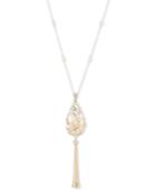 Carolee Gold-tone Crystal & Freshwater Pearl (4-10mm) Caged Tassel 36 Pendant Necklace