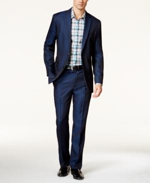 Alfani Red Men's Navy Iridescent Slim-fit Sport Coat, Only At Macy's