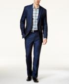 Alfani Red Men's Navy Iridescent Slim-fit Sport Coat, Only At Macy's