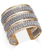 Inc International Concepts Gold-tone Faux-suede Wrapped Cuff Bracelet, Created For Macy's