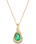 Sapphire (9/10 Ct. T.w.) And Diamond Accent Pendant 18 Necklace In 14k White Gold(also Available In Emerald)