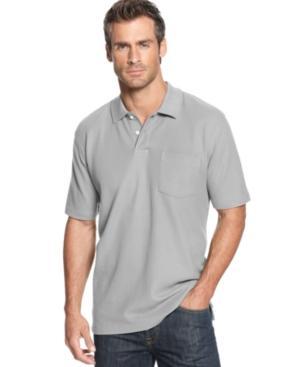 John Ashford Big And Tall Pocket Pique Polo Shirt