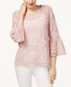 Inc International Concepts Lace Sweater, Only At Macy's