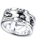 Unwritten Let The Waves Hit Your Feet Ring In Sterling Silver