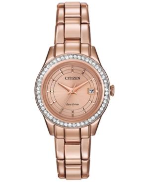 Citizen Women's Eco-drive Rose Gold-tone Stainless Steel Bracelet Watch 28mm Fe1123-51q