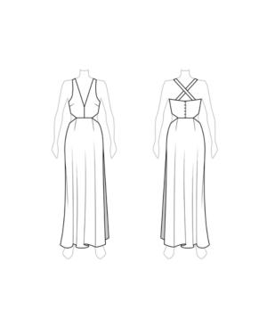 Fame And Partners Georgette Maxi Dress With Single-cross Back Strap