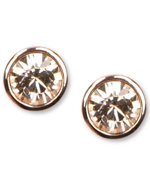 Givenchy Earrings, Rose Gold-tone Swarovski Element Stud Earrings
