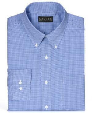 Lauren Ralph Lauren Dress Shirt, Blue Micro Gingham Dress Shirt