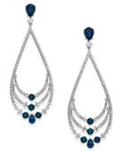Danori Crystal & Stone Layered Drop Earrings, Created For Macy's
