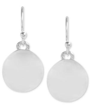 Kenneth Cole New York Earrings, Silver-tone Circle Drop Earrings