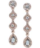 Charter Club Rose Gold-tone Linear Crystal Earrings, Only At Macy's