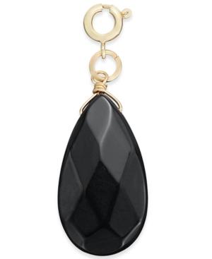 Inc International Concepts Gold-tone Black Teardrop Stone Charm, Only At Macy's