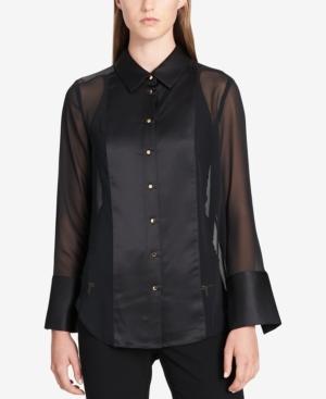 Calvin Klein Sheer Mesh Blouse