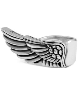 King Baby Men's Winged Ring In Sterling Silver