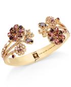 Kate Spade New York Gold-tone Floral Crystal Cuff Bracelet