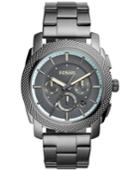 Fossil Men's Chronograph Machine Smoke-tone Stainless Steel Bracelet Watch 45mm Fs5172