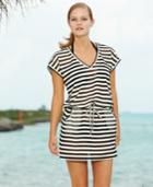 Calvin Klein Striped Tunic Cover Up