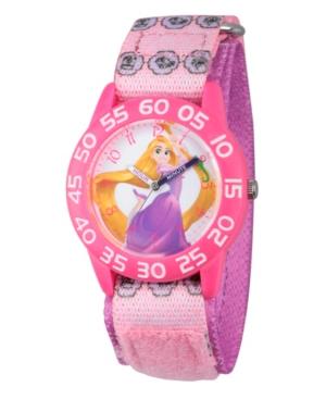 Disney Princess Rapunzel Girls' Pink Plastic Time Teacher Watch