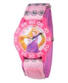 Disney Princess Rapunzel Girls' Pink Plastic Time Teacher Watch