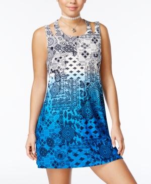 Planet Gold Juniors' Printed Strappy Tank Dress