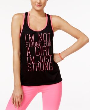 Material Girl Active Mesh-back Graphic Tank Top, Only At Macy's