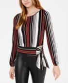 Bcx Juniors' Striped Banded Tie-waist Top