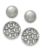 Charter Club Silver-tone 2-pc. Stud Earrings