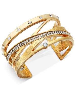 I.n.c. Pave Crisscross Cuff Bracelet, Created For Macy's