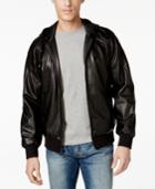 Guess Palmer Faux-leather Hoodie Jacket