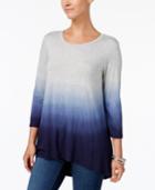 Style & Co Ombre High-low T-shirt, Created For Macy's