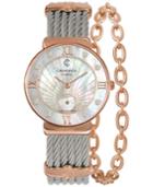 Charriol Women's Swiss St-tropez Diamond Accent Two-tone Steel Cable Chain Bracelet Watch 30mm St30pd.560.010