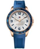 Tommy Hilfiger Women's Blue Silicone Strap Watch 40mm 1781539