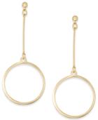 Inc International Concepts Gold-tone Bar & Ring Linear Drop Earrings, Only At Macy's