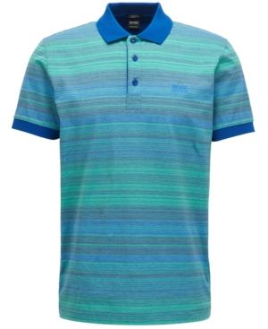 Boss Men's Regular/classic-fit Striped Mercerized Cotton Polo