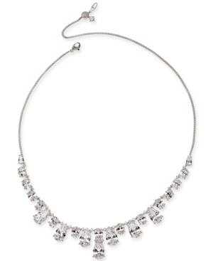 Danori Silver-tone Crystal Collar Necklace, Created For Macy's