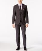 Hugo By Hugo Boss Men's Charcoal Micro Pattern Slim Fit Suit