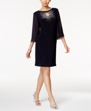 Msk Embellished Keyhole Starburst Dress